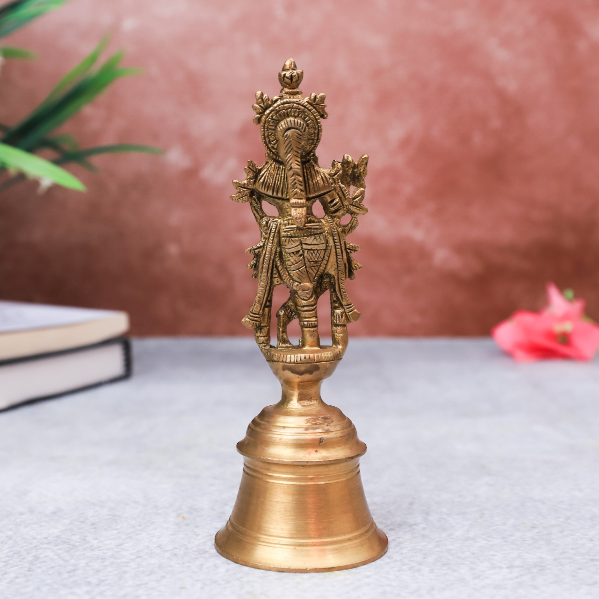 Krishna With flute On Bell