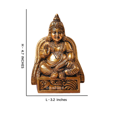 Kuber idol with size and dimension reference for display.