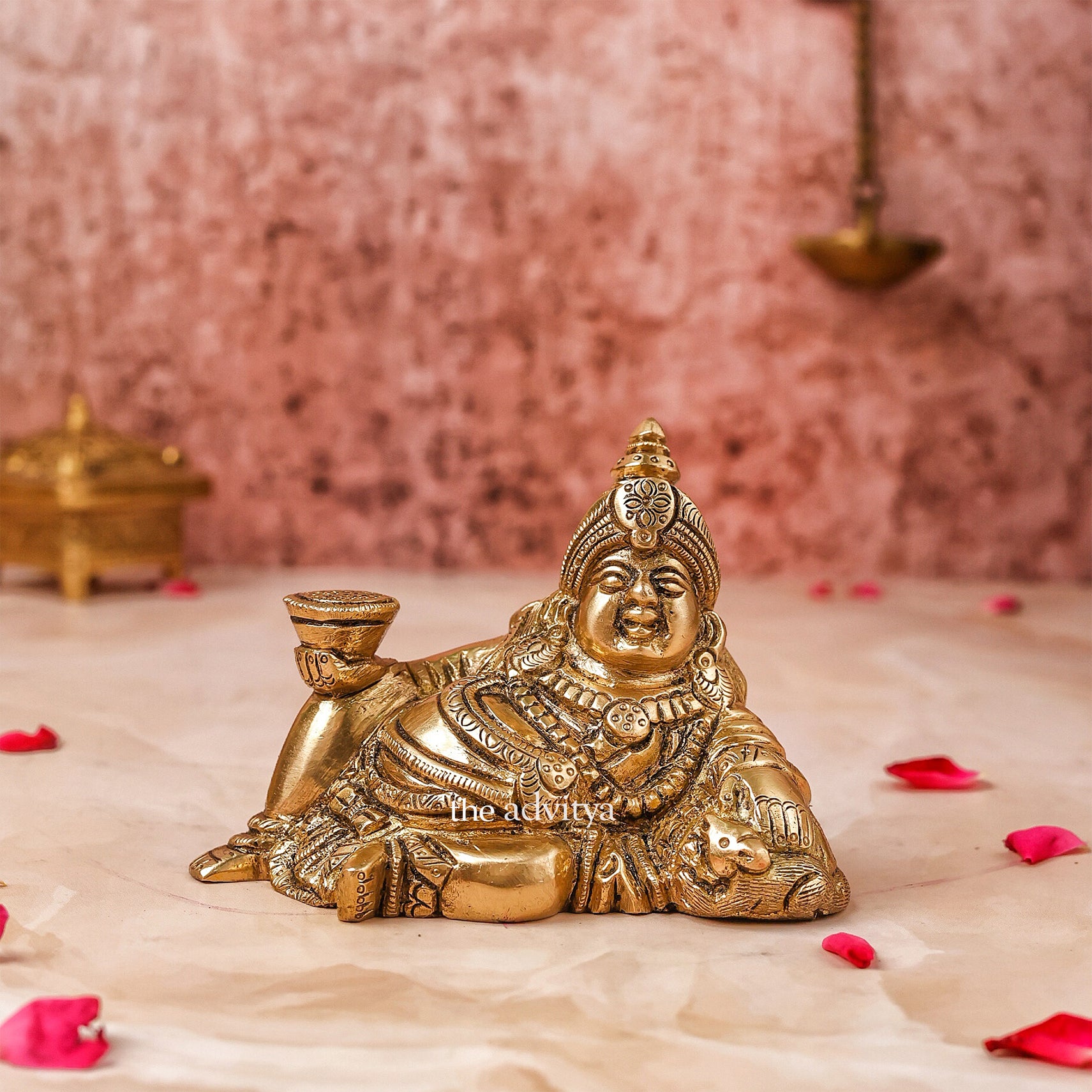 Kubera Murti reclining form front view symbolizing abundance.