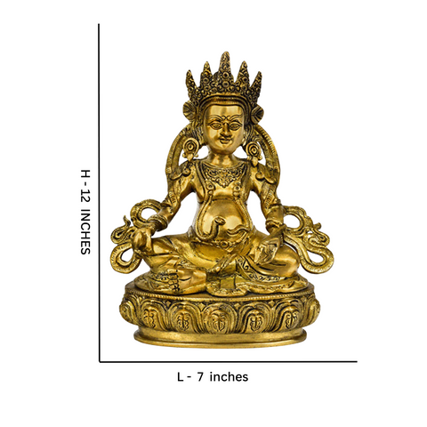 Kubera-Raja,Dhanapati,Bhogapati,Yaksharaja,Tibetan Lord Kuber Sitting Idol (Big)