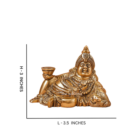 Kuebra,Kubera-Raja,Dhanapati,Bhogapati, Yaksharaja,Brass Kuber Maharaj Murti