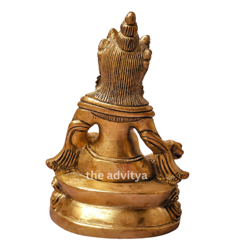 Back view of the Sitting Lord Kuber Idol showing a smooth finish.