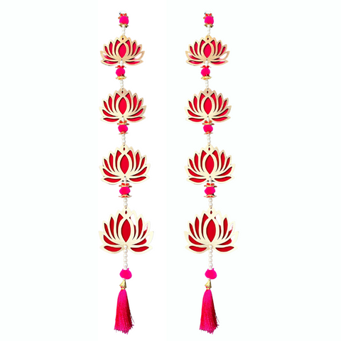 Lotus Jhaalar for Wall Hanging Pack of - 2