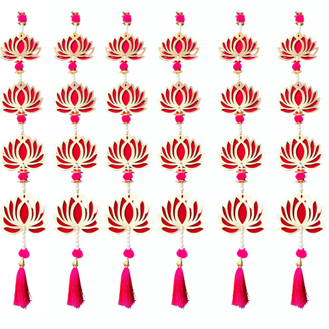 Lotus Jhaalar for Wall Hanging Pack of - 6