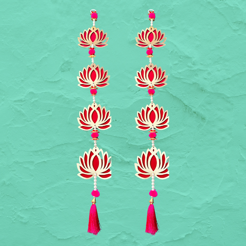 Lotus Jhaalar for Wall Hanging Pack of - 2