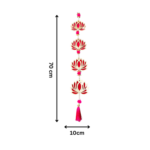 Lotus Jhaalar for Wall Hanging Pack of - 4