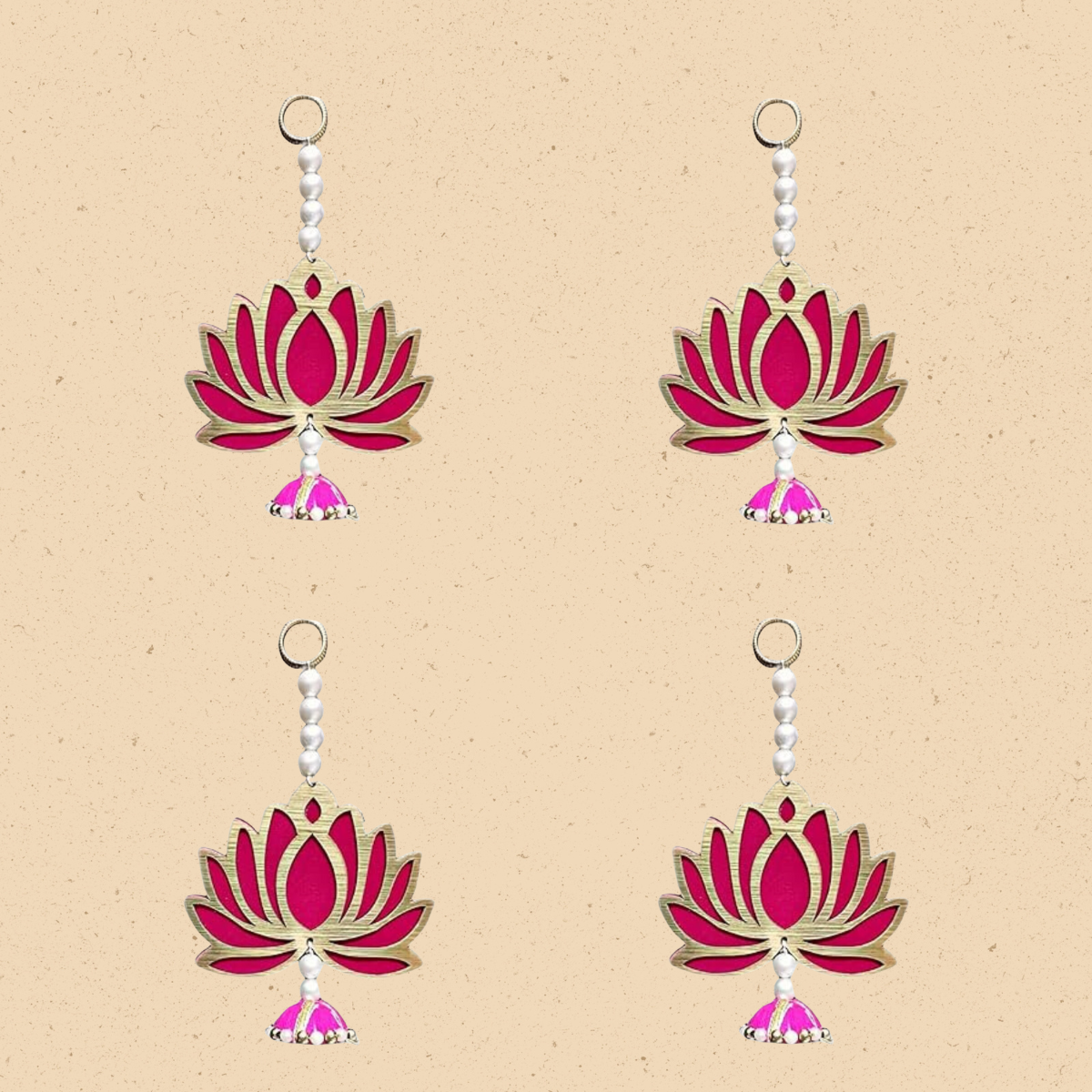 Lotus Wall Hanging Pack of - 4