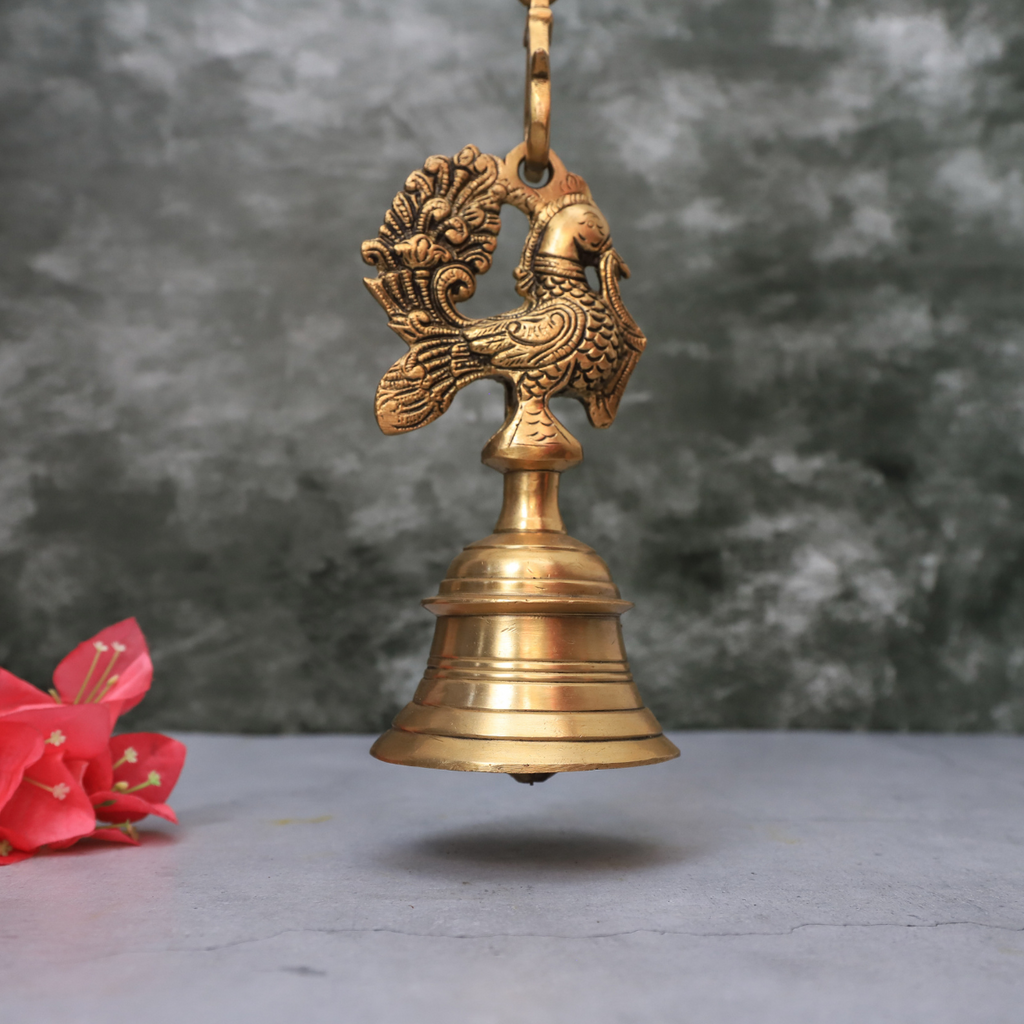 Brass Peacock Hanging Bell