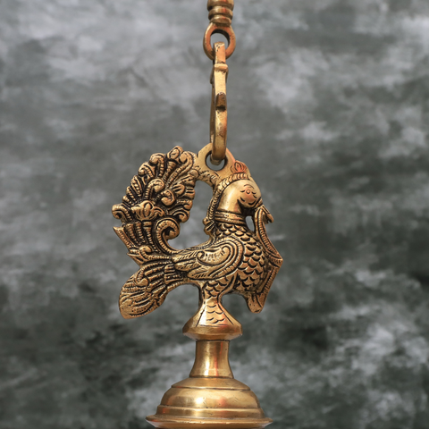 Brass Peacock Hanging Bell