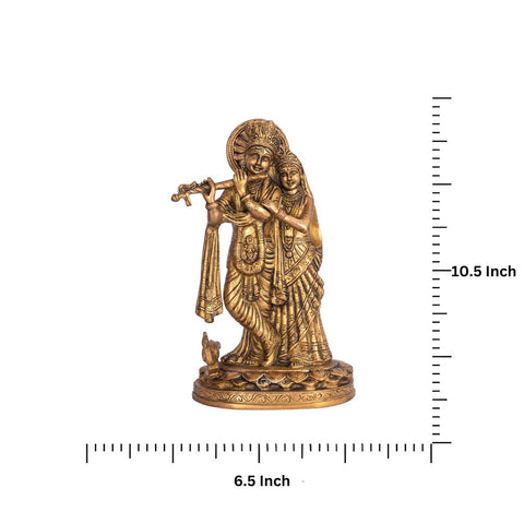 Radha Krishna Murti ideal for spiritual gifting and elegant home décor with detail dimension.