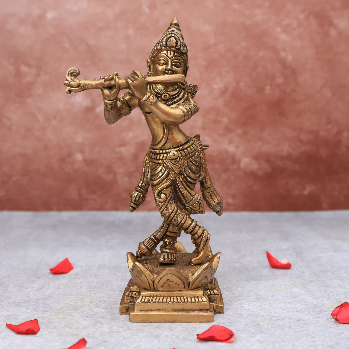 Handcrafted Brass Radha Krishna idol