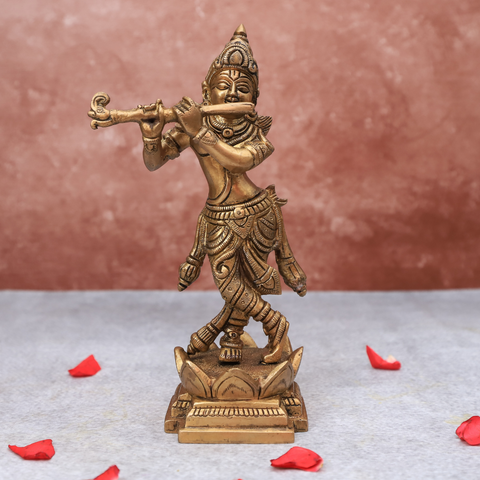 Handcrafted Brass Radha Krishna idol