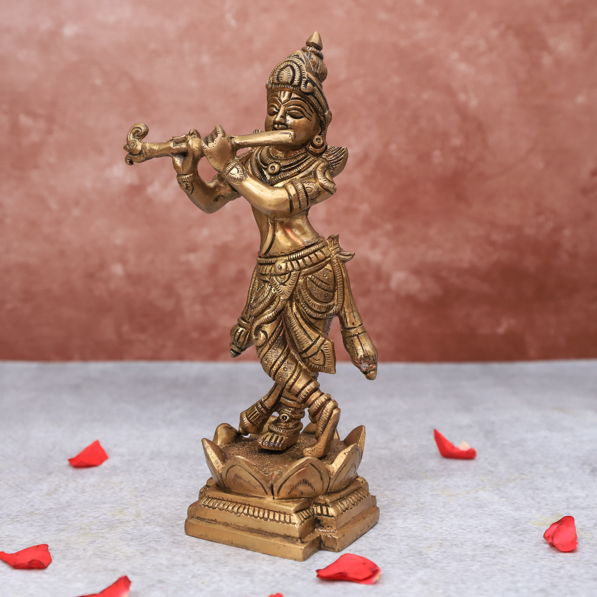 Handcrafted Brass Radha Krishna idol