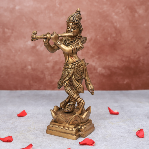 Handcrafted Brass Radha Krishna idol