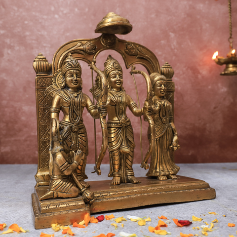 Brass Ram Darbar Idol On Same Base Size