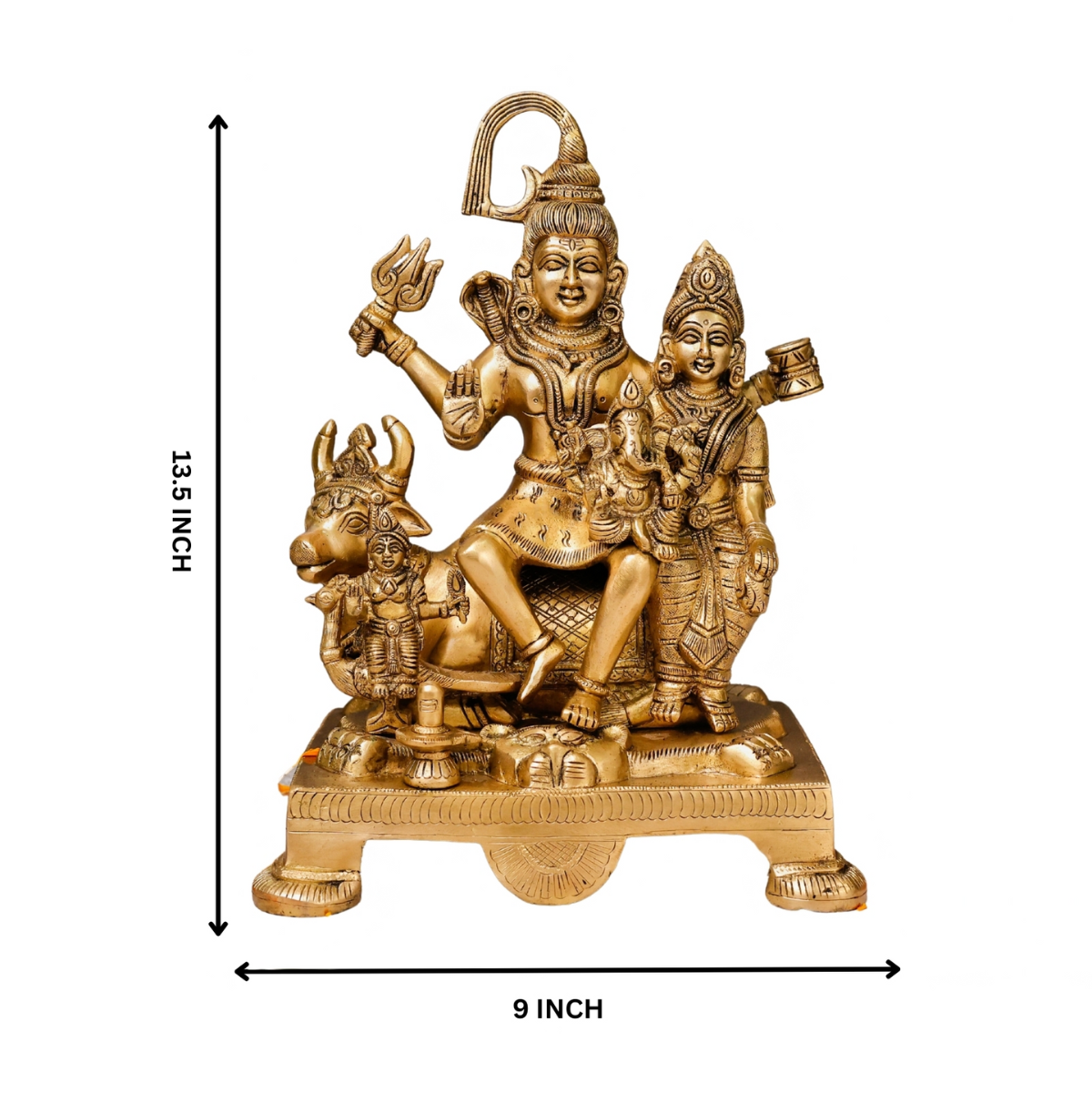 Shiv Parivar Statue highlighting expressions and details dimension.