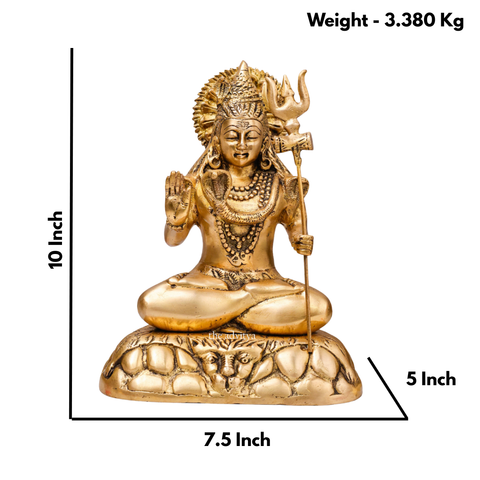 Full dimension view of Shiva Idol for home décor.