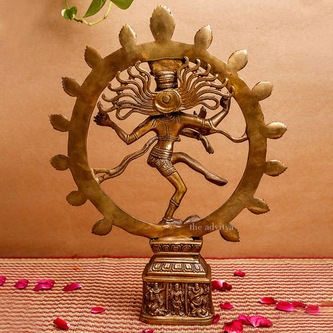 Back view of the Dancing Lord Shiva statue, Nataraja design.