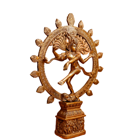 Dancing Shiva statue Nataraja right side angle for home temple