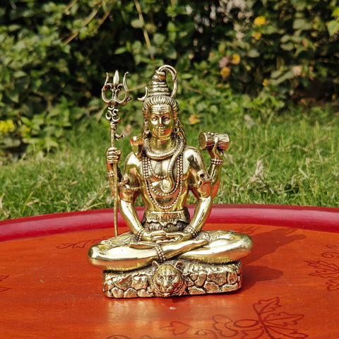 Brass Superfine Shiva Sitting Idol