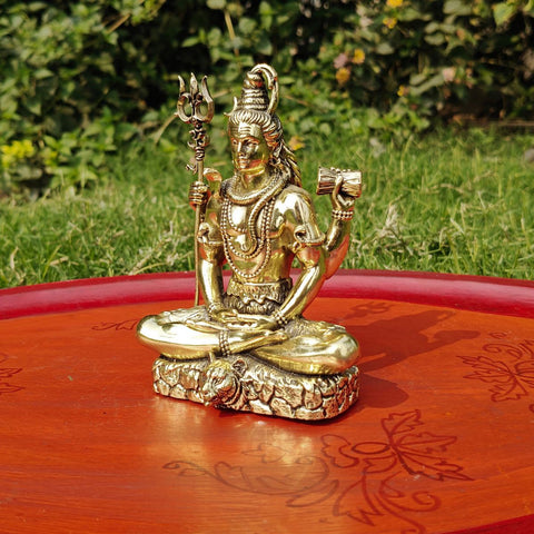 Brass Superfine Shiva Sitting Idol