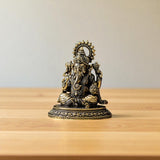 Superfine Brass Lord Ganesha Statue 3.75 inch