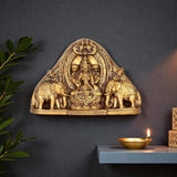 Laxmi Ji With Pair Elephant