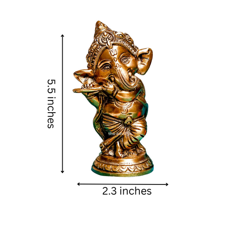 Diwali Hamper with Brass Ganesha with Basuri Statue, Assorted Evil Eye Wall Hanging, and Almonds (75 to 100g)