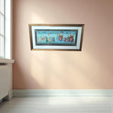 Framed Krishna with Gopis Wall Painting – Traditional Indian Art for Home & Living Room Decor