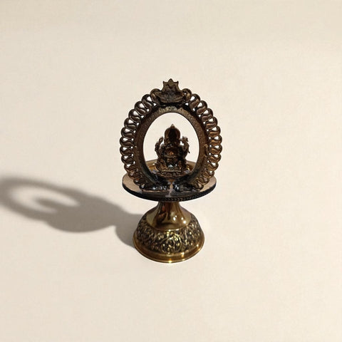 Traditional Superfine Brass Ganesh Deepam| Pooja Oil Lamp for Home & Temple Décor (7.2 Inches )