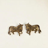 Brass Cow Wall Hanging |Traditional Indian Ethnic Home Decor Showpiece ( 3.7 Inch )