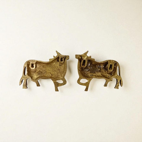Brass Cow Wall Hanging |Traditional Indian Ethnic Home Decor Showpiece ( 3.7 Inch )