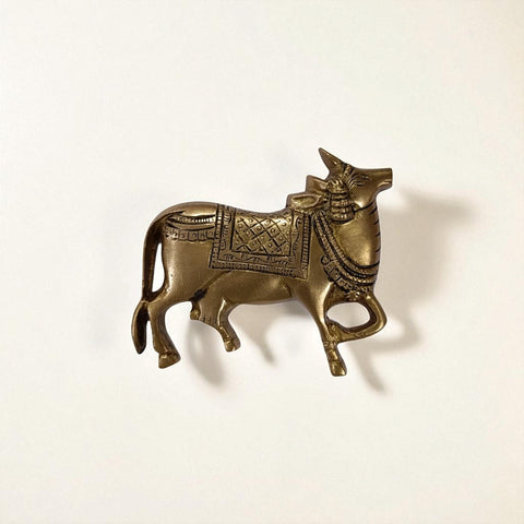 Brass Cow Wall Hanging |Traditional Indian Ethnic Home Decor Showpiece ( 3.7 Inch )