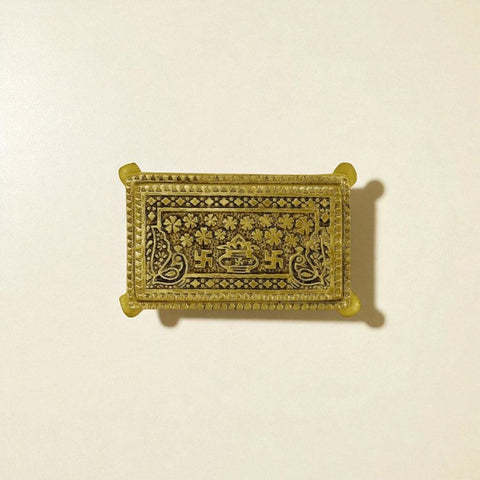 Brass Swastik/Kalash Patla for Pooja (Small)