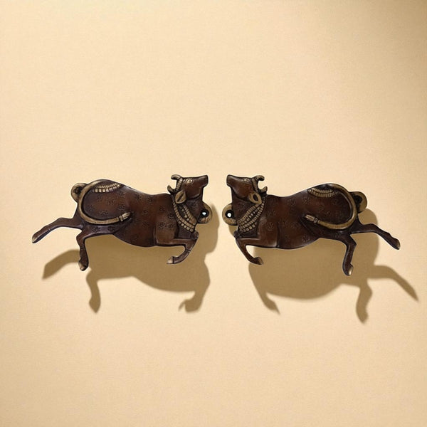 Traditional Brass Cow Wall Hanging – Home Décor Art Piece ( 4 Inch )