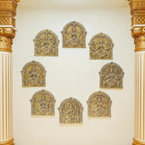 Brass Ashtalakshmi Wall Panel Depicting Eight Forms of Goddess Lakshmi
