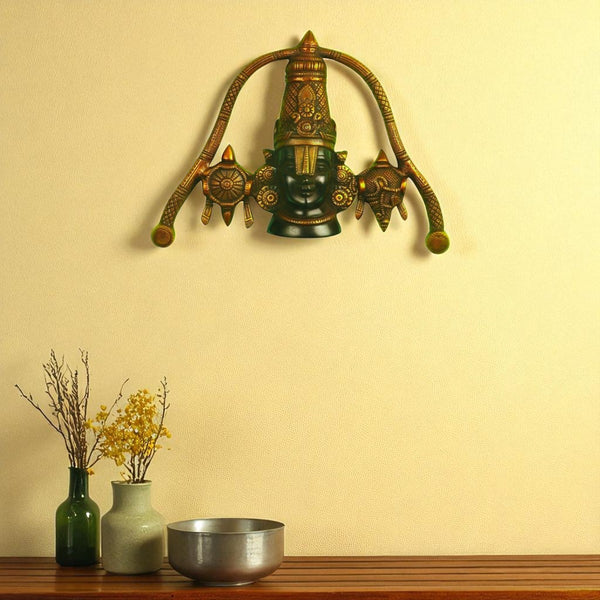 Brass Lord Balaji Wall Hanging with Shanka Chakra