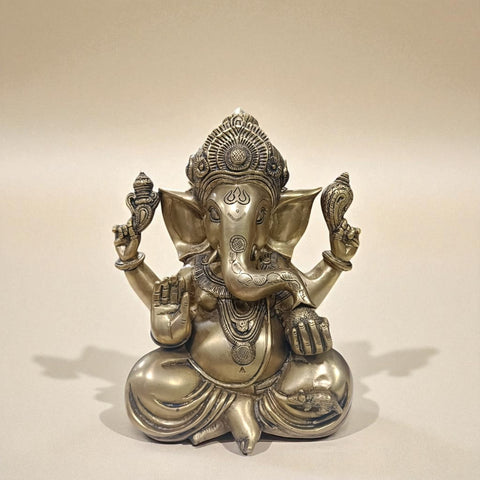 Brass Ganesha Blessing Statue for Mandir