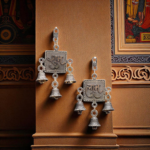 Pure Brass Shubh Labh Wall Hanging Pair – Lightweight & Auspicious