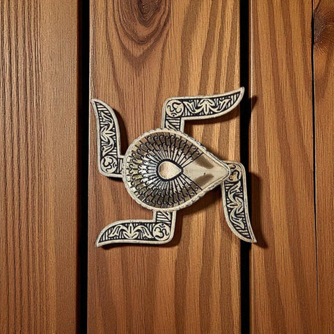 Brass Swastik Light weight Diya