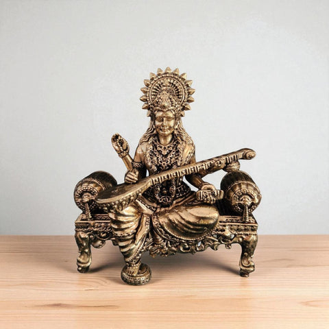 Superfine Brass Saraswati Statue