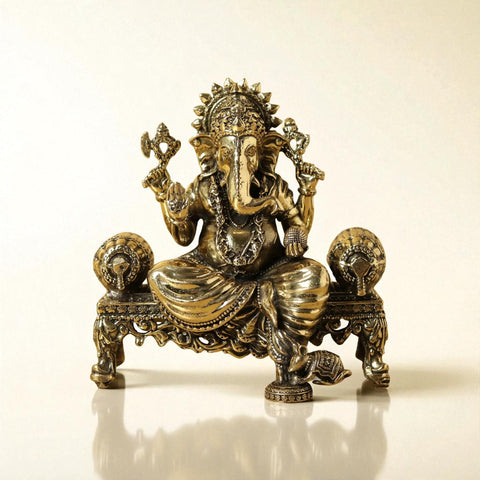 Super fine Brass  Lakshmi Ganesha Saraswati  Statue