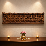 Wooden Ashta Lakshmi wall art panel for home decoration