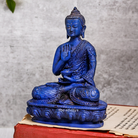 Tathagatah,Siddhartha Gautama,Supreme Buddha,Gautam Buddha,Resin Blue Buddha