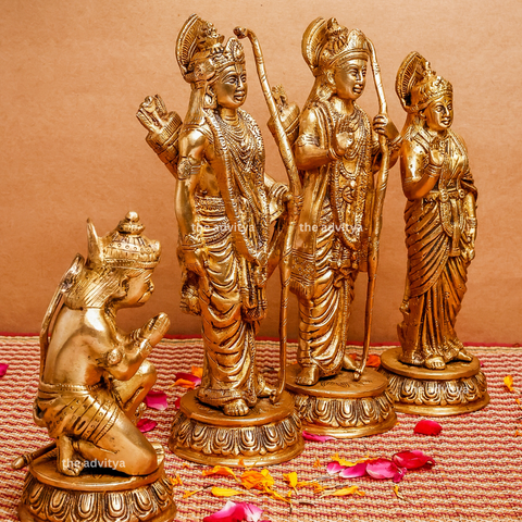 Sita Ram,rancahndra,Rama Lakshman Sita,Ram Bharatt Hanumaan,Brass Ram Darbar Idol