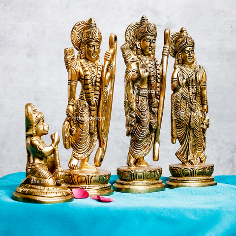 Sita Ram,rancahndra,Rama Lakshman Sita,Ram Bharatt Hanumaan,Rama Darbar Brass Statue