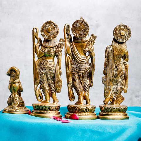 Sita Ram,rancahndra,Rama Lakshman Sita,Ram Bharatt Hanumaan,Rama Darbar Brass Statue