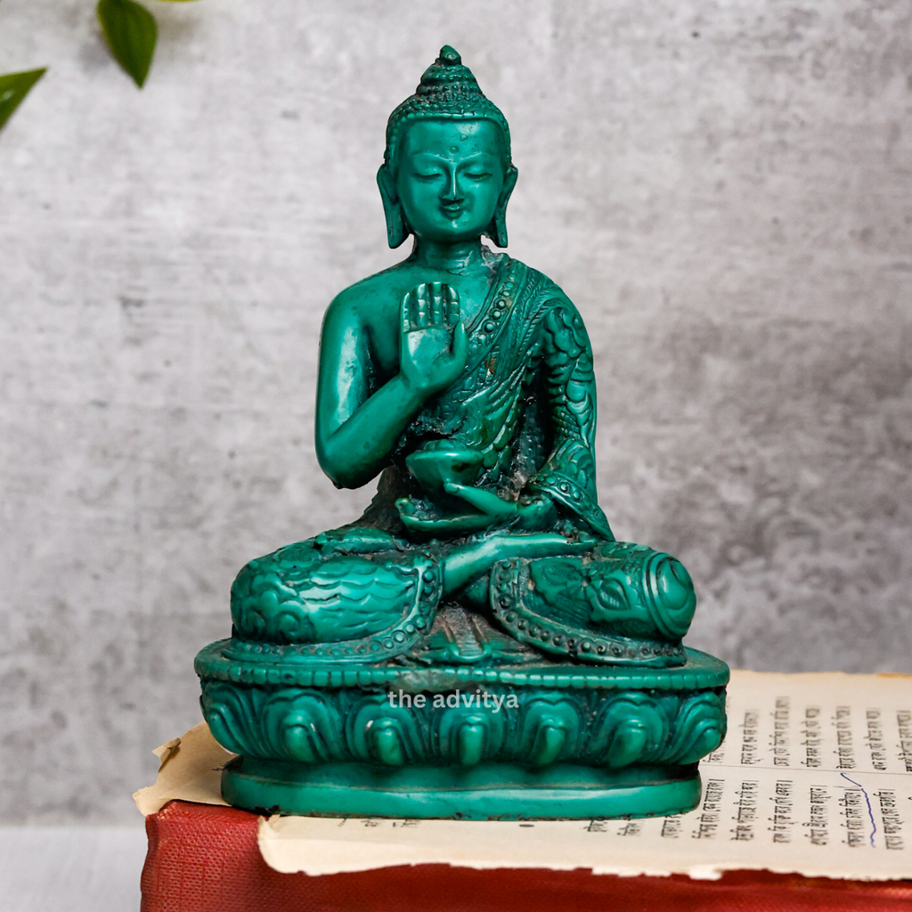 Tathagatah,Siddhartha Gautama,Supreme Buddha,Gautam Buddha,Resin Green Buddha