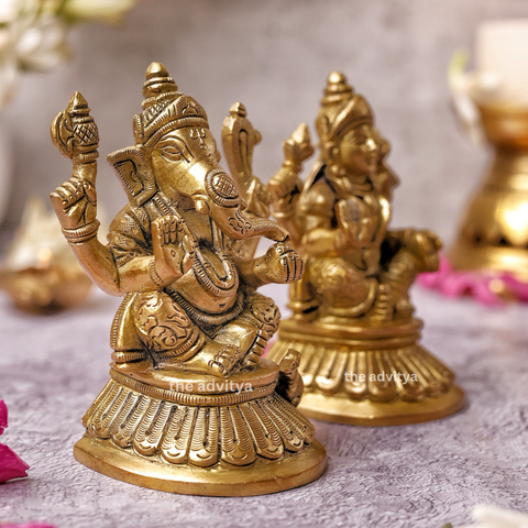 Vighneswari,Vakratund Laksmi,Ganesh Laxmi , Lambodari Lakshmi, Ganesha with Laxmi on High Base