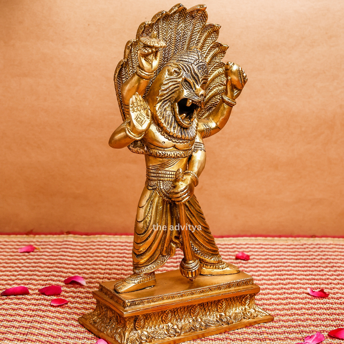 Brass Narsimha Standing Statue